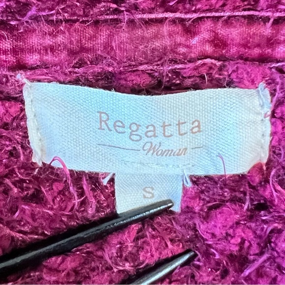 Regatta Small Womens Sweater Burgundy Fuzzy - Picture 7 of 8